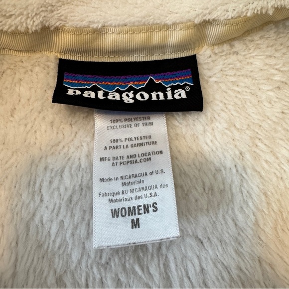 Patagonia Medium Cream Re-Tool Snap T Fleece Pullover ~ Polartec Outdoor Classic - Picture 8 of 9